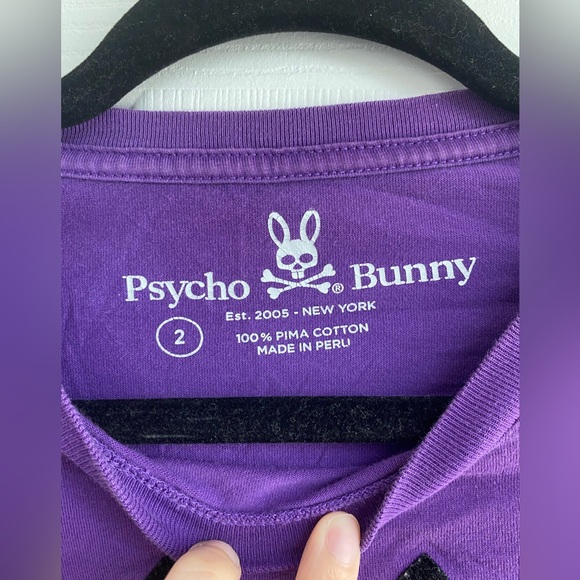 Psycho Bunny Purple Dylan T-Shirt - Picture 3 of 4